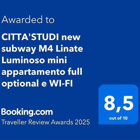 Citta Studi M4 Subway Linate, City Center 10 Min, Luminoso Appartamento Full Optional Wi-Fi ミラノ エクステリア 写真